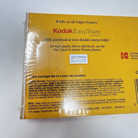 KODAK Photo Paper High Gloss 4"x6" 100 Sheets - Instant Dry NEW - Picture 3 of 3